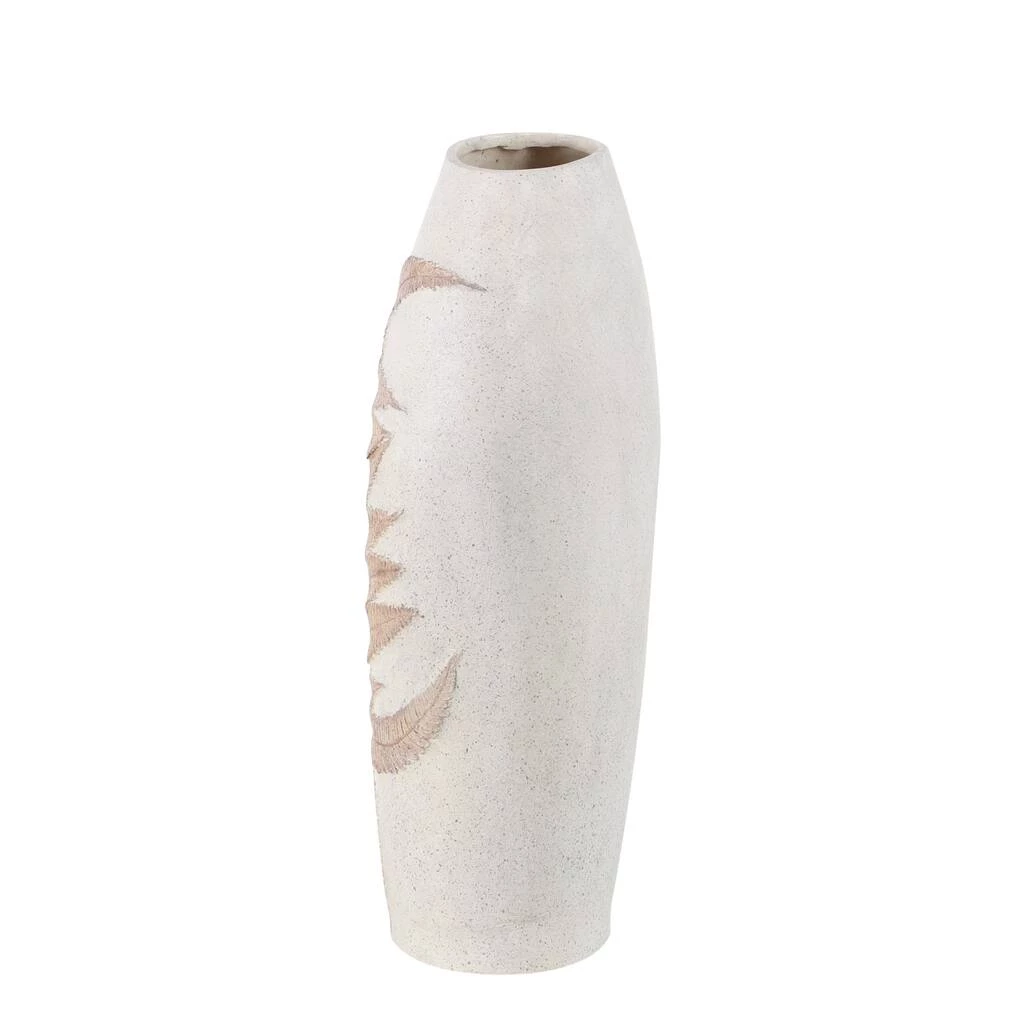 Discount ⌛ White Polystone Boho Style Vase, 18" x 10" x 6" by Ivory and Iris ❤️ 2 Discount ⌛ White Polystone Boho Style Vase, 18" x 10" x 6" by Ivory and Iris ❤️ - Image 2