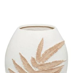 Discount ⌛ White Polystone Boho Style Vase, 18" x 10" x 6" by Ivory and Iris ❤️ 12 Discount ⌛ White Polystone Boho Style Vase, 18" x 10" x 6" by Ivory and Iris ❤️ -Cheap Ivory and Iris Store D502672S 5