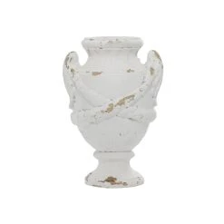 Best deal 😀 White Fiberglass Farmhouse Vase, 18" x 11" x 11" by Ivory and Iris 🎉