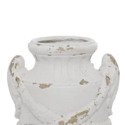 Best deal 😀 White Fiberglass Farmhouse Vase, 18" x 11" x 11" by Ivory and Iris 🎉 -Cheap Ivory and Iris Store D502673S 5