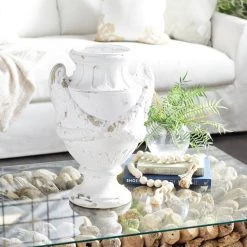 Best deal 😀 White Fiberglass Farmhouse Vase, 18" x 11" x 11" by Ivory and Iris 🎉 -Cheap Ivory and Iris Store D502673S 8