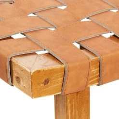 Best Sale ⭐ Brown Wood Rustic Bar Stool 30" x 18" x 11" by Ivory and Iris 🔔 -Cheap Ivory and Iris Store D503732S 5