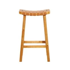 Best Sale ⭐ Brown Wood Rustic Bar Stool 30" x 18" x 11" by Ivory and Iris 🔔 -Cheap Ivory and Iris Store D503732S 7