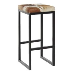 Buy 😉 Brown Iron Industrial Stool, 29" x 14" x 14" by Ivory and Iris 🤩