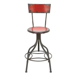 Top 10 😀 Grey Iron and Metal Vintage Bar Chair, 41" x 18" x 18" by Ivory and Iris 🧨