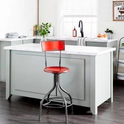 Top 10 😀 Grey Iron and Metal Vintage Bar Chair, 41" x 18" x 18" by Ivory and Iris 🧨 -Cheap Ivory and Iris Store D503735S 5