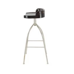 Flash Sale 🛒 Brown Iron and Wood Contemporary Bar Stool, 33" x 16" x 12" by Ivory and Iris 👍 -Cheap Ivory and Iris Store D503737S 4