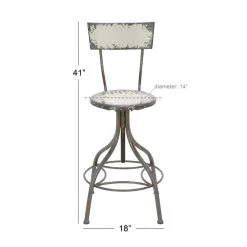 Brand new π₯° Beige Iron and Metal Vintage Bar Chair, 41" x 18" x 18" by Ivory and Iris π 12 Brand new π₯° Beige Iron and Metal Vintage Bar Chair, 41" x 18" x 18" by Ivory and Iris π -Cheap Ivory and Iris Store D503739S 6