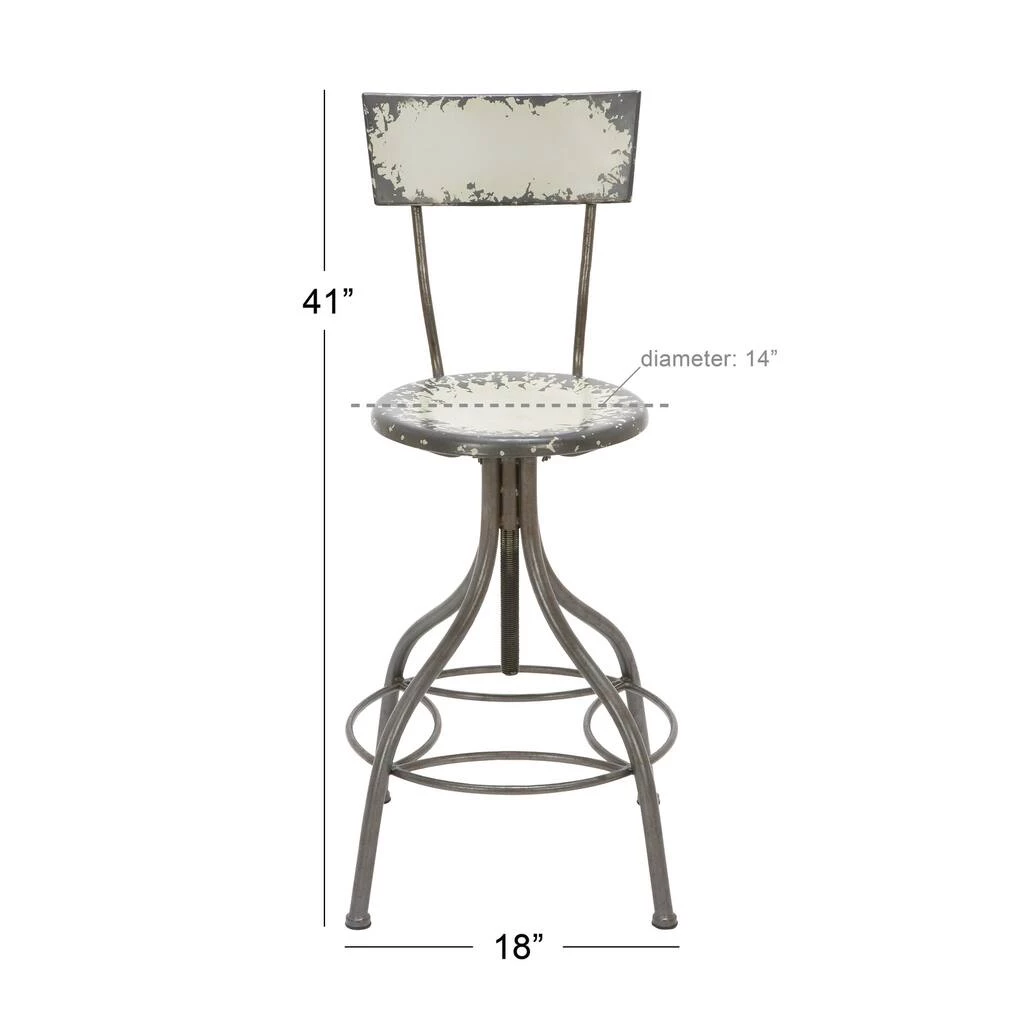 Brand new π₯° Beige Iron and Metal Vintage Bar Chair, 41" x 18" x 18" by Ivory and Iris π 6 Brand new π₯° Beige Iron and Metal Vintage Bar Chair, 41" x 18" x 18" by Ivory and Iris π - Image 6
