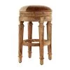 Best reviews of 🤩 Brown Wood and Fabric Rustic Bar Stool, 29" x 18" x 18" by Ivory and Iris ⌛