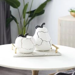 Best Pirce 🔥 Set of 2 White Dolomite Contemporary Sculpture, 6", 9" by Ivory and Iris ⌛ -Cheap Ivory and Iris Store D503760S 7