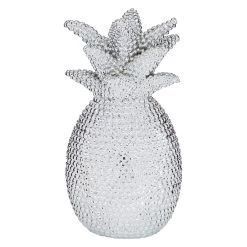Best Pirce ✨ Silver Polystone Glam Pineapple Sculpture, 12" x 6" x 6" by Ivory and Iris 🧨