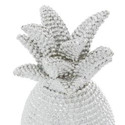 Best Pirce ✨ Silver Polystone Glam Pineapple Sculpture, 12" x 6" x 6" by Ivory and Iris 🧨 11 Best Pirce ✨ Silver Polystone Glam Pineapple Sculpture, 12" x 6" x 6" by Ivory and Iris 🧨 -Cheap Ivory and Iris Store D503765S 3