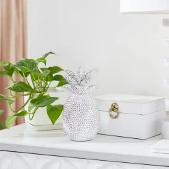 Best Pirce ✨ Silver Polystone Glam Pineapple Sculpture, 12" x 6" x 6" by Ivory and Iris 🧨 15 Best Pirce ✨ Silver Polystone Glam Pineapple Sculpture, 12" x 6" x 6" by Ivory and Iris 🧨 -Cheap Ivory and Iris Store D503765S 7