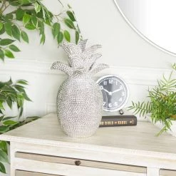 Best Pirce ✨ Silver Polystone Glam Pineapple Sculpture, 12" x 6" x 6" by Ivory and Iris 🧨 17 Best Pirce ✨ Silver Polystone Glam Pineapple Sculpture, 12" x 6" x 6" by Ivory and Iris 🧨 -Cheap Ivory and Iris Store D503765S 9