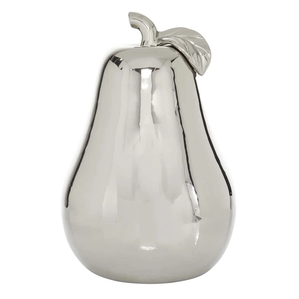 Brand new 𧨠Silver Dolomite Glam Decorative Pear, 16" x 12" x 12" by Ivory and Iris β 1 Brand new 𧨠Silver Dolomite Glam Decorative Pear, 16" x 12" x 12" by Ivory and Iris β