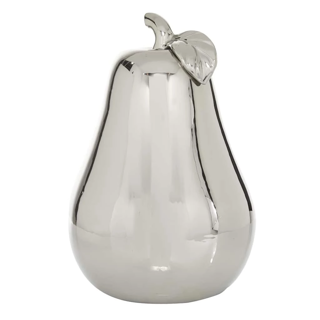 Brand new 𧨠Silver Dolomite Glam Decorative Pear, 16" x 12" x 12" by Ivory and Iris β 2 Brand new 𧨠Silver Dolomite Glam Decorative Pear, 16" x 12" x 12" by Ivory and Iris β - Image 2