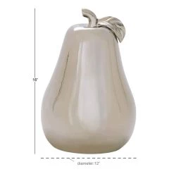 Brand new 𧨠Silver Dolomite Glam Decorative Pear, 16" x 12" x 12" by Ivory and Iris β 9 Brand new 𧨠Silver Dolomite Glam Decorative Pear, 16" x 12" x 12" by Ivory and Iris β -Cheap Ivory and Iris Store D503767S 4