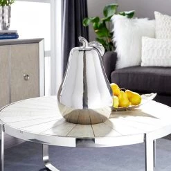 Brand new 𧨠Silver Dolomite Glam Decorative Pear, 16" x 12" x 12" by Ivory and Iris β 10 Brand new 𧨠Silver Dolomite Glam Decorative Pear, 16" x 12" x 12" by Ivory and Iris β -Cheap Ivory and Iris Store D503767S 5