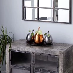 Flash Sale ⌛ Multi Iron Traditional Decorative Fruit with Tray, 11" x 22" x 14" by Ivory and Iris ⌛ -Cheap Ivory and Iris Store D503769S 8