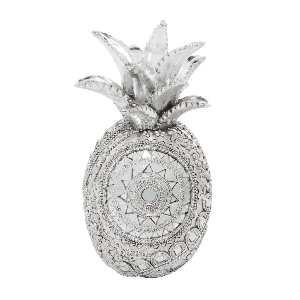 Brand new π Silver Polystone Glam Pineapple Sculpture, 12" x 6" x 6" by Ivory and Iris β 1 Brand new π Silver Polystone Glam Pineapple Sculpture, 12" x 6" x 6" by Ivory and Iris β