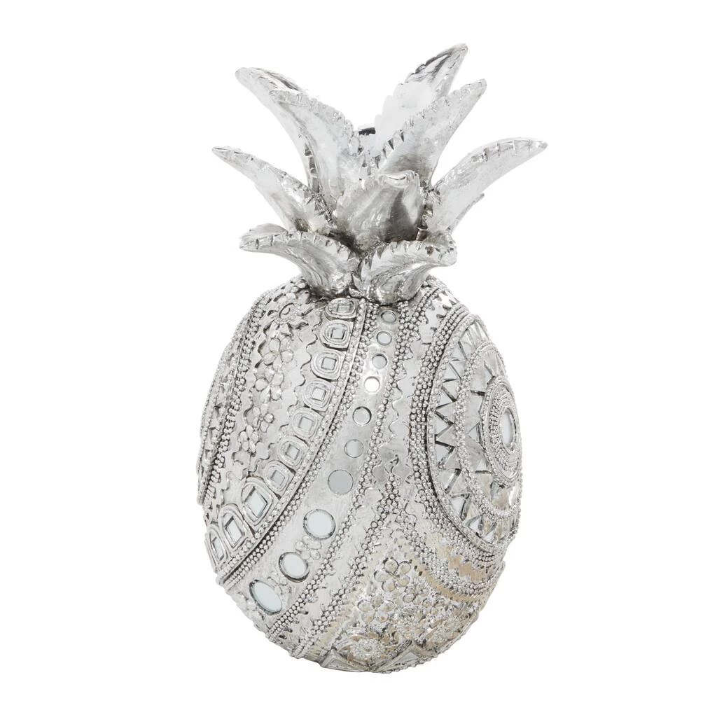 Brand new π Silver Polystone Glam Pineapple Sculpture, 12" x 6" x 6" by Ivory and Iris β 2 Brand new π Silver Polystone Glam Pineapple Sculpture, 12" x 6" x 6" by Ivory and Iris β - Image 2