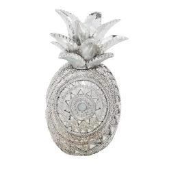 Brand new π Silver Polystone Glam Pineapple Sculpture, 12" x 6" x 6" by Ivory and Iris β 14 Brand new π Silver Polystone Glam Pineapple Sculpture, 12" x 6" x 6" by Ivory and Iris β -Cheap Ivory and Iris Store D503770S 5