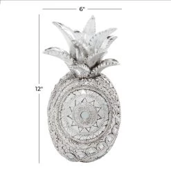 Brand new π Silver Polystone Glam Pineapple Sculpture, 12" x 6" x 6" by Ivory and Iris β 15 Brand new π Silver Polystone Glam Pineapple Sculpture, 12" x 6" x 6" by Ivory and Iris β -Cheap Ivory and Iris Store D503770S 6