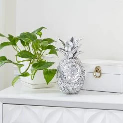 Brand new π Silver Polystone Glam Pineapple Sculpture, 12" x 6" x 6" by Ivory and Iris β 16 Brand new π Silver Polystone Glam Pineapple Sculpture, 12" x 6" x 6" by Ivory and Iris β -Cheap Ivory and Iris Store D503770S 7