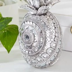 Brand new π Silver Polystone Glam Pineapple Sculpture, 12" x 6" x 6" by Ivory and Iris β 18 Brand new π Silver Polystone Glam Pineapple Sculpture, 12" x 6" x 6" by Ivory and Iris β -Cheap Ivory and Iris Store D503770S 9