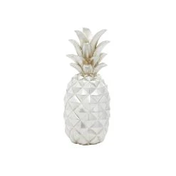 Budget β Silver Polystone Traditional Decorative Pineapple, 14" x 6" x 6" by Ivory and Iris βοΈ