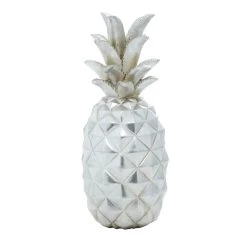 Budget ⌛ Silver Polystone Traditional Decorative Pineapple, 14" x 6" x 6" by Ivory and Iris ✔️ 16 Budget ⌛ Silver Polystone Traditional Decorative Pineapple, 14" x 6" x 6" by Ivory and Iris ✔️ -Cheap Ivory and Iris Store D503774S 7
