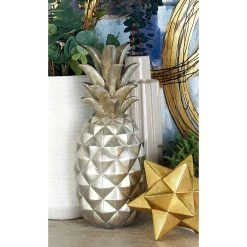 Budget ⌛ Silver Polystone Traditional Decorative Pineapple, 14" x 6" x 6" by Ivory and Iris ✔️ 18 Budget ⌛ Silver Polystone Traditional Decorative Pineapple, 14" x 6" x 6" by Ivory and Iris ✔️ -Cheap Ivory and Iris Store D503774S 9
