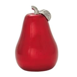 Best deal 👏 Red Dolomite Glam Decorative Pear, 16" x 12" x 12" by Ivory and Iris ✔️