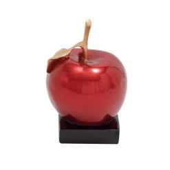 Best Pirce ✨ Red Polystone Glam Decorative Apple , 17" x 11" x 11" by Ivory and Iris 🥰