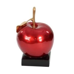 Best Pirce ✨ Red Polystone Glam Decorative Apple , 17" x 11" x 11" by Ivory and Iris 🥰 -Cheap Ivory and Iris Store D503779S 5