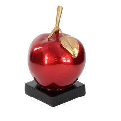 Best Pirce ✨ Red Polystone Glam Decorative Apple , 17" x 11" x 11" by Ivory and Iris 🥰 -Cheap Ivory and Iris Store D503779S 6