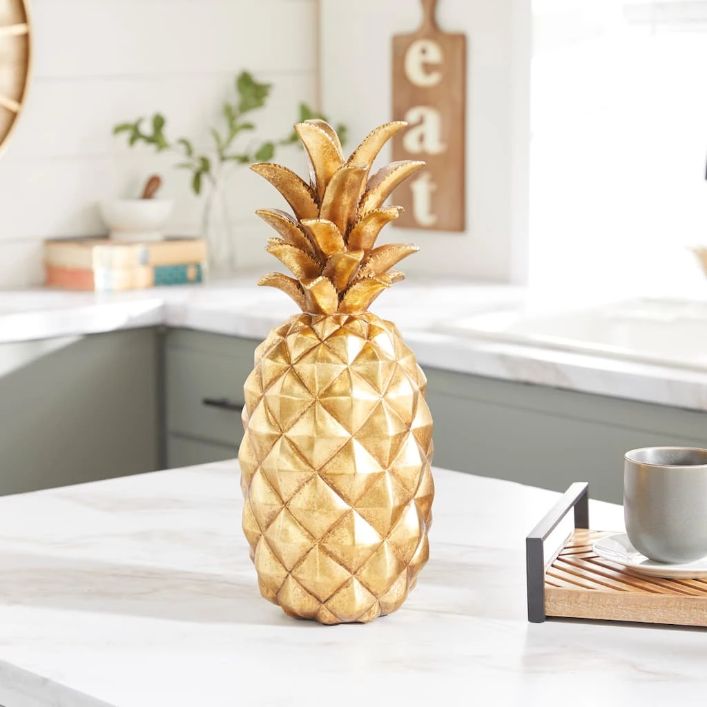 Deals π€© Gold Polystone Traditional Decorative Pineapple , 18" x 7" x 7" by Ivory and Iris π 8 Deals π€© Gold Polystone Traditional Decorative Pineapple , 18" x 7" x 7" by Ivory and Iris π - Image 8