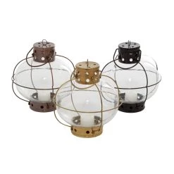 Brand new ⌛ Set of 3" Multi Colored Metal Rustic Lantern, 7" x 8" by Ivory and Iris ✨ -Cheap Ivory and Iris Store D503802S 4