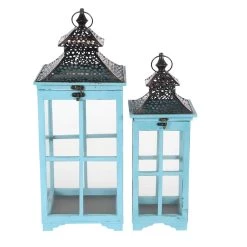 Cheapest π Set of 2" Turquoise Wood Coastal Lantern, 21", 26" by Ivory and Iris β 10 Cheapest π Set of 2" Turquoise Wood Coastal Lantern, 21", 26" by Ivory and Iris β -Cheap Ivory and Iris Store D503803S 3