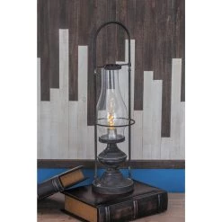 Cheap 🔔 Black Iron Farmhouse LED Lantern, 20" x 5" x 5" by Ivory and Iris ✨ -Cheap Ivory and Iris Store D503804S 6