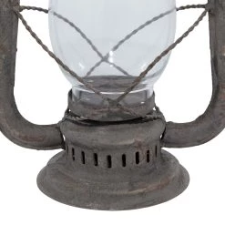 Best Sale 😉 Set of 2" Grey Metal Rustic Lantern, 9" x 23" by Ivory and Iris ⌛ -Cheap Ivory and Iris Store D503805S 3