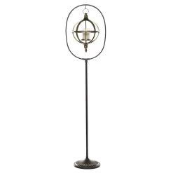 Top 10 🌟 Bronze Iron Modern Candle Holder Lantern, 66" x 16" x 11" by Ivory and Iris 😍