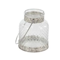 Top 10 🛒 Set of 2" Clear Glass Farmhouse Lantern, 7", 9" by Ivory and Iris ✨ -Cheap Ivory and Iris Store D503815S 3