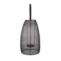 Coupon 👍 Black Iron Modern Candle Holder Lantern, 16" x 9" x 9" by Ivory and Iris 🎁 -Cheap Ivory and Iris Store D503819S 3
