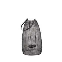 Coupon 👍 Black Iron Modern Candle Holder Lantern, 16" x 9" x 9" by Ivory and Iris 🎁 -Cheap Ivory and Iris Store D503819S 4