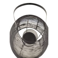Coupon 👍 Black Iron Modern Candle Holder Lantern, 16" x 9" x 9" by Ivory and Iris 🎁 -Cheap Ivory and Iris Store D503819S 6