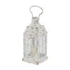 Cheap ✨ White Iron Vintage Candle Holder Lantern, 14" x 7" x 7" by Ivory and Iris 👏