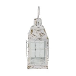 Cheap ✨ White Iron Vintage Candle Holder Lantern, 14" x 7" x 7" by Ivory and Iris 👏 -Cheap Ivory and Iris Store D503820S 3