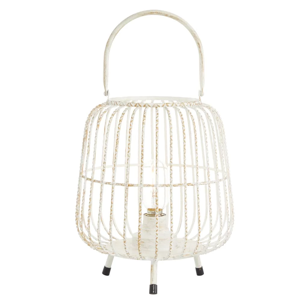 Top 10 ⌛ White Iron Modern Candle Holder Lantern, 12" x 10" x 10" by Ivory and Iris ✨ 1 Top 10 ⌛ White Iron Modern Candle Holder Lantern, 12" x 10" x 10" by Ivory and Iris ✨